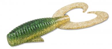 Doppelschwanztwister 18 cm "Suck Me NG" 4 Farben/Dekors 018 - grün-gold-glitter