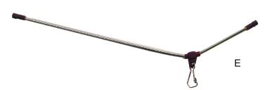 Abstandhalter/Abweiser aus Edelstahl 3 x 15 cm