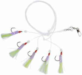 Makrelenvorfach 5 goldfarbene "Circle-hooks" 