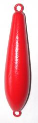 Doppelösenblei - Längliches Meeresblei mit Doppelöse ROT - Heilbuttblei 