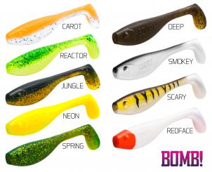 Gummifisch Shad "Fatty" 12 cm Neon per 5 Stück 