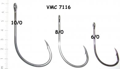 VMC Einzelhaken 7116 CB Gr. 6/0 8/0 10/0 7 x 8/0