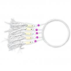 Makrelenvorfach Köhlervorfach mit 5 fluo Fischchen 